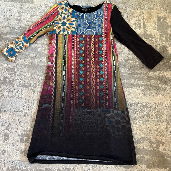 Desigual Multicolor Patterned Dress - Picture 1 of 3